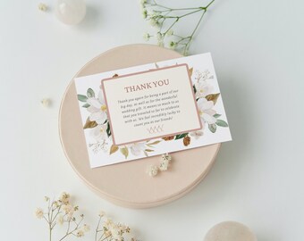 Unique Digital and Editable Floral Thank you Card for Multipurpose | Printable thank you card | digital Thank you Card Canvas template