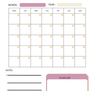 Stylish Printable Daily Agenda Monthly Template Budget Planner Personal Finances Template Modern Colorable Instant Digital Planner image 2