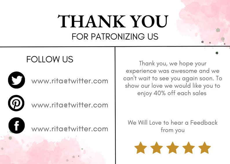 Rosa Pastellfarben Digitale Leinwand bearbeitbare Dankeskarte Druckbare Minimalistische Dankeskarte Digitale Dankeskarte Leinwand Vorlage Bild 2