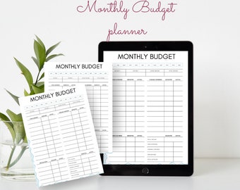 2023 Modern Minimalist Undated Budget Planner | Monthly Digital Planner | Goodnotes Budget Template | Digital Journal Pdf instant download