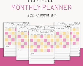 Monthly budget overview planner | savings and billing planner | To -do -list Paycheck Budget Printable | Etsy Digital planners Downloads