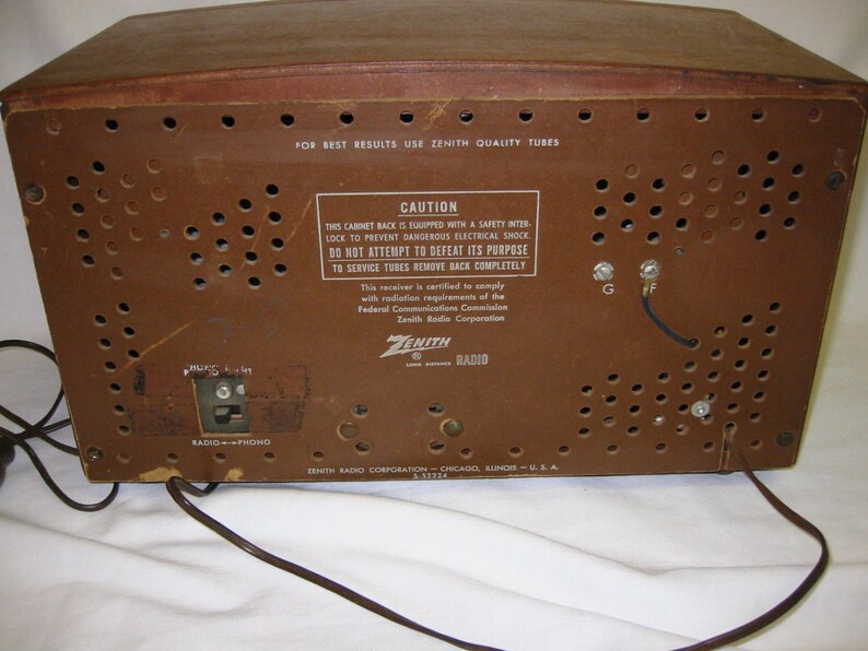 zenith am fm tube radio
