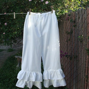 Bohemian Pantaloons 2X-5X Double Ruffle Bloomers Womens Plus Size Custom Made image 4