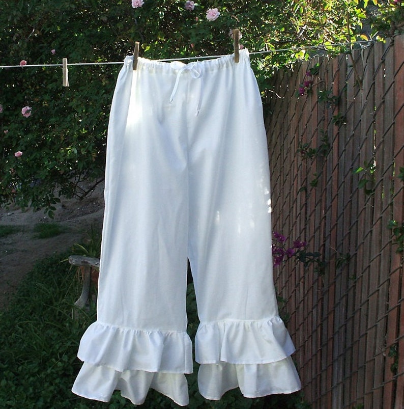 Bohemian Pantaloons 2X-5X Double Ruffle Bloomers Womens Plus Size Custom Made image 4