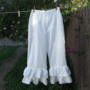 Bohemian Pantaloons 2X-5X Double Ruffle Bloomers Womens Plus Size Custom Made image 1