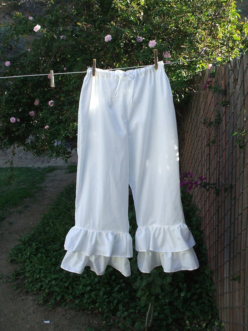 Bohemian Pantaloons 2X-5X Double Ruffle Bloomers Womens Plus Size Custom Made image 1