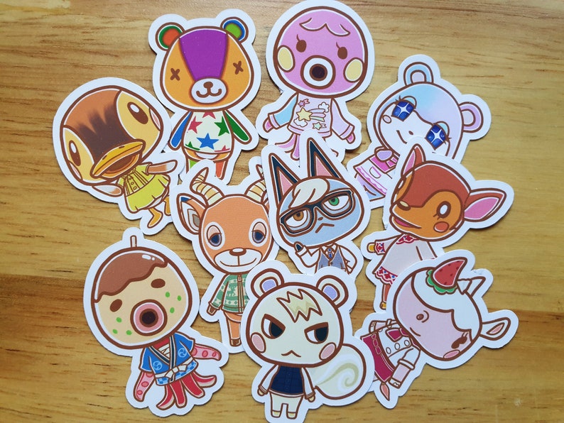 Cute Animal Crossing Villagers Stickers Characters Laptop Etsy