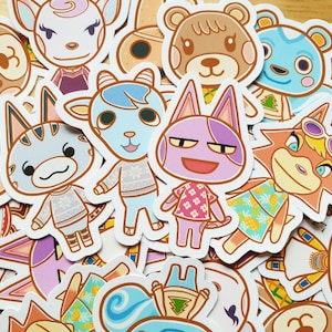 Niedliche Animal Crossing Dorfbewohner Aufkleber Charaktere Laptop Aufkleber Diecut Vinyl Aufkleber