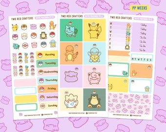 Ditto Pokemon Planner Sticker Kit || Hobonichi Weeks Printpression Weeks