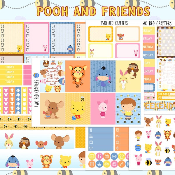 Pooh and Friends Planner Sticker Kit