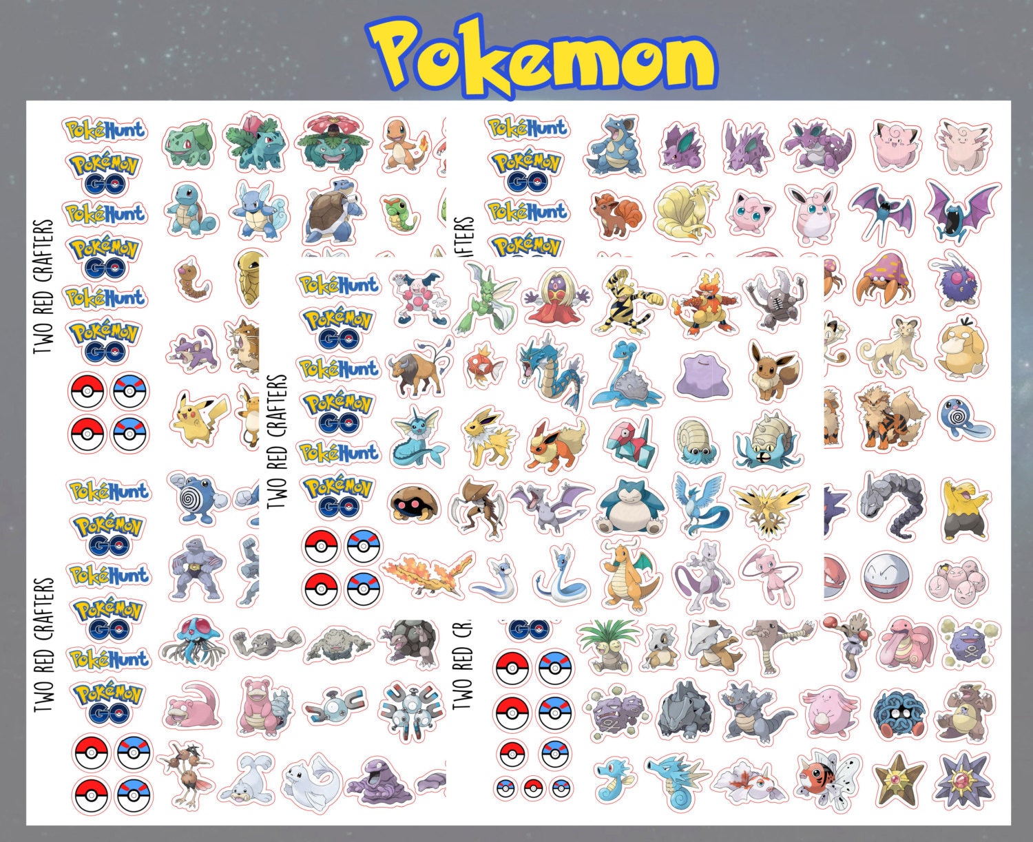 Pokemon Pokémon Stickers