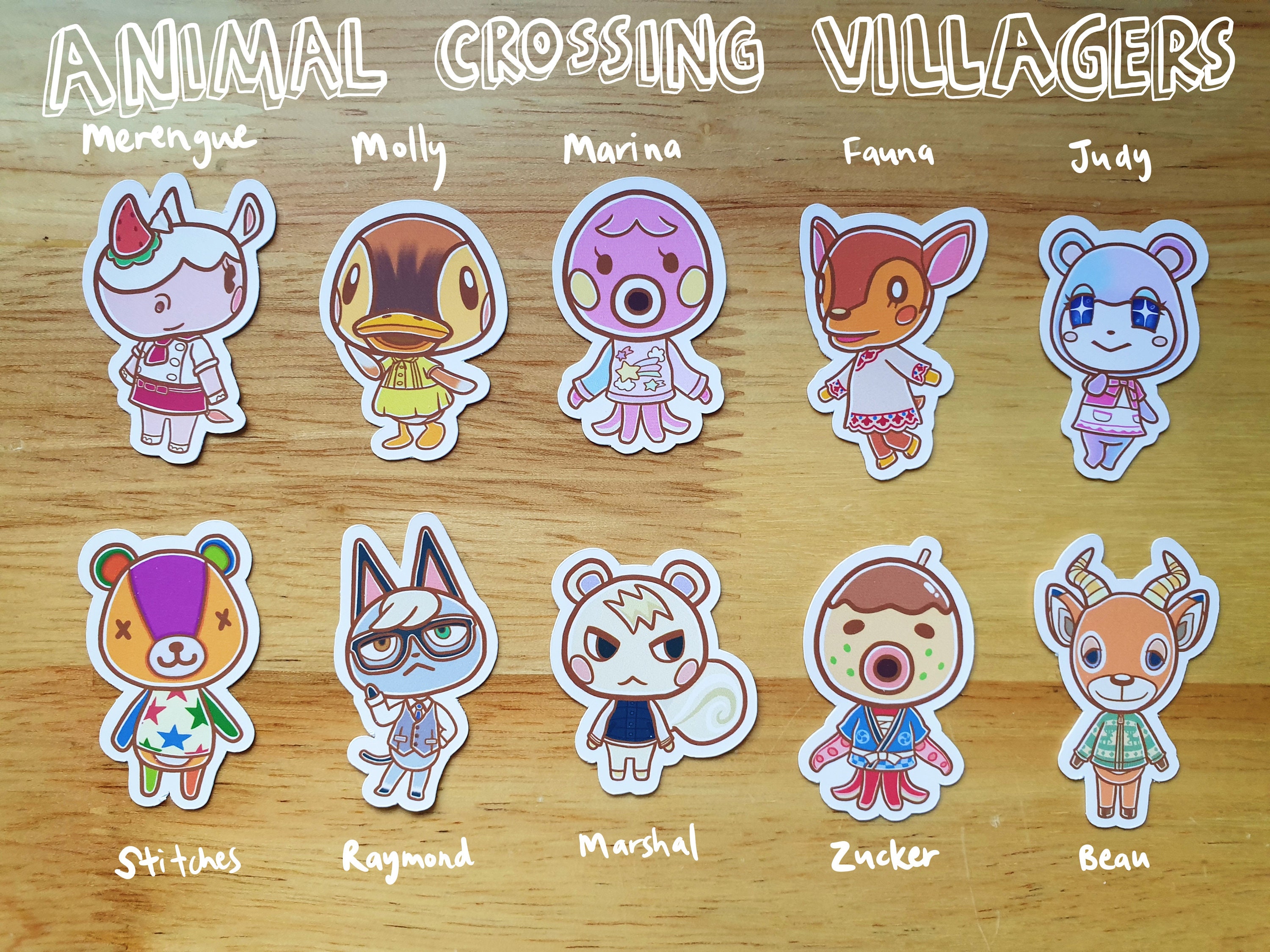 Animal Crossing Mini Poster Stickers – Cute Language