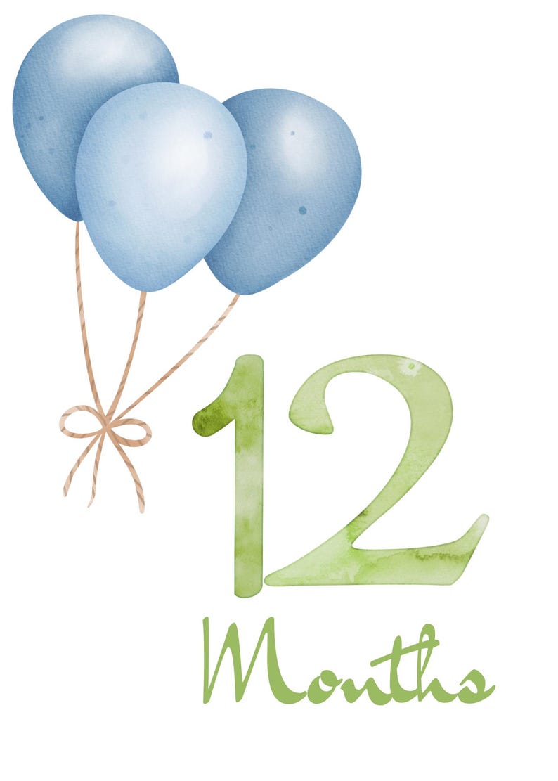 Watercolor Baby Milestone Cards: Linen Cardstock, Newborn Photo Props image 8
