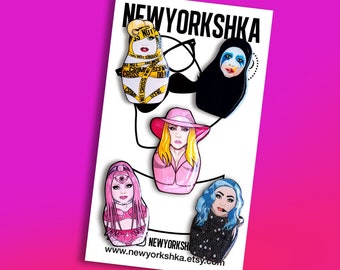 Lady Gaga Ultimate Collection Mini Dolls - Handmade Pin Badges