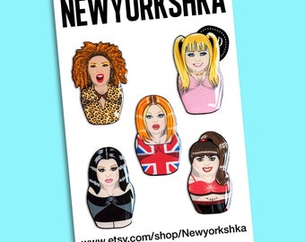 Spice Girls Mini Dolls Pins Set.....and Magnets.... and Masksessories