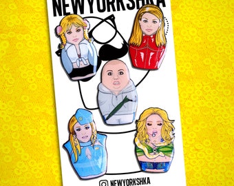 Mini muñecas Britney Ultimate Collection: insignia, imán para nevera y recordatorio de agujas hecho a mano