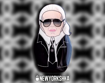 Karl Lagerfeld Doll Pin - Pin Badge - Fridge Magnet - Needle Minder