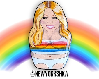 Mariah Carey Rainbow Doll Pin - Pin Badge-  Fridge Magnet - Needle Minder