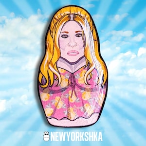 Jennifer Coolidge Tanya The White Lotus Doll Pin  - Pin Badge-  Fridge Magnet - Needle Minder