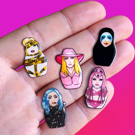 Lady Gaga Ultimate Collection Mini Dolls - Handmade Pin Badges