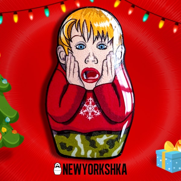 Home Alone Doll Pin Kevin McCallister Macaulay Culkin - Pin Badge -  Fridge Magnet - Needle Minder