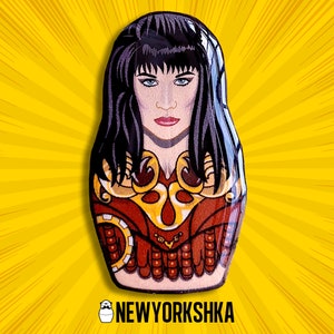 Xena Warrior Princess Lucy Lawless Doll Pin - Pin Badge - Fridge Magnet - Needle Minder