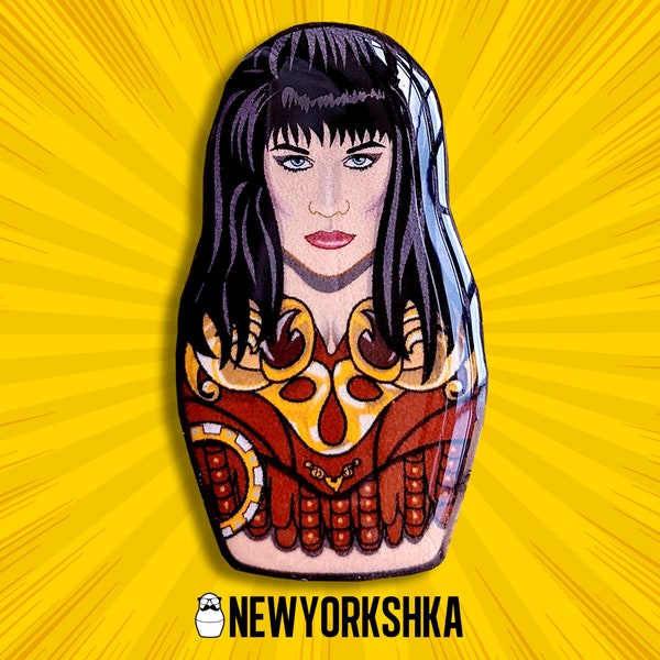 Xena Warrior Princess Lucy Lawless Doll Pin - Pin Badge - Fridge Magnet - Needle Minder