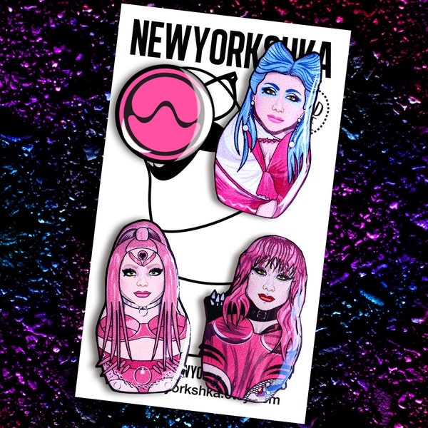 Lady Gaga Chromatica Dolls Pin Set - Pin Badge - Fridge Magnet