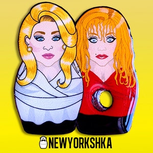 Death Becomes Her - Meryl Streep - Goldie Hawn - Madeline Ashton - Helen Sharp Dolls Pin- Pin Badge-  Fridge Magnet - Needle Minder