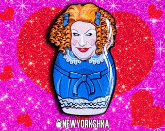 Jimbo Shirley Temple Doll Pin - Pin Badge - Fridge Magnet - Needle Minder