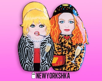 Absolutely Fabulous Dolls Pin - Pin Badge-  Fridge Magnet - Needle Minder