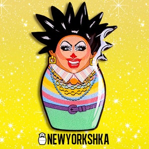 Crystal Methyd Doll Pin - Pin Badge-  Fridge Magnet - Needle Minder