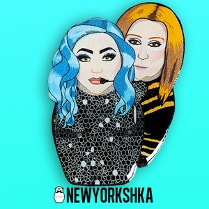 Celine Dion Lady Gaga Dolls Pin - Pin Badge - Fridge Magnet - Needle Minder