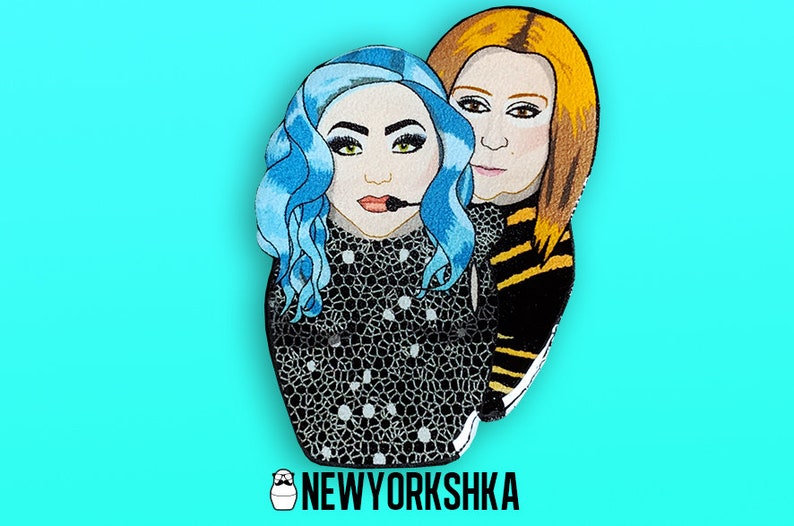 Celine Dion Lady Gaga Dolls Pin Pin Badge Fridge Magnet Needle Minder image 1