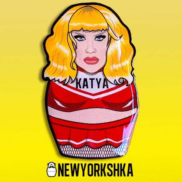 Katya Doll Pin - Pin Badge - Fridge Magnet - Needle Minder