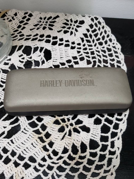 Eyeglass gray and black case Harley Davidson