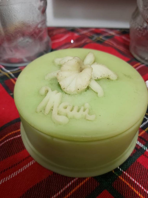 Diamond Head Collection Green Stone Like Glass Trinket Box Etsy