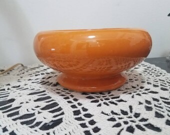 USA Orange Glaze Ceramic Bowl