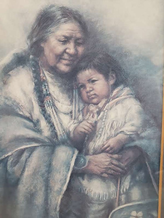 Native American Art Mother And Child