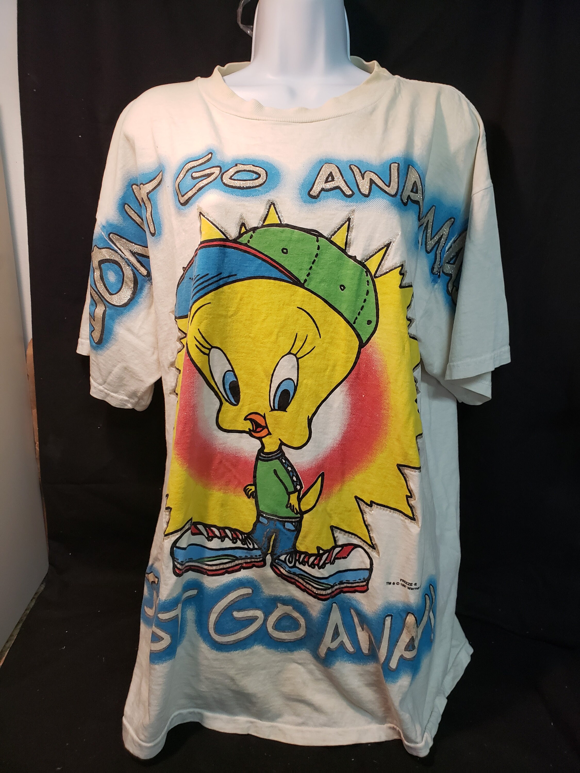 Vintage 90s Looney Tunes Tweety Bird T-Shirt (XL)