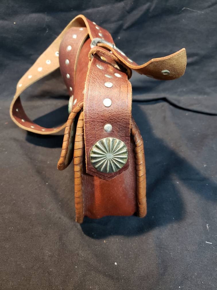 ?Vintage? Four Winds Leather Belt With Attached Purse 32 Western Shoulder Purse by Four Winds West Made in Moroccan  main image 4