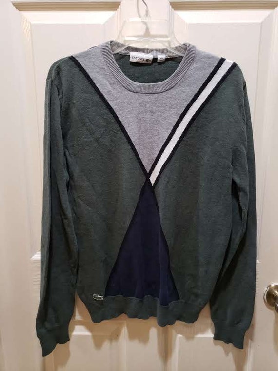 Lacoste pull over green sweater with long sleeves 
