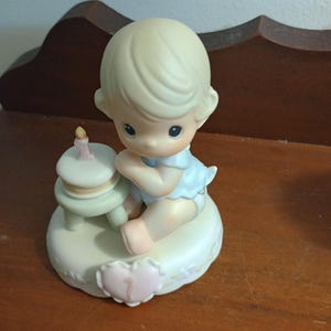 Precious Moments birthday girl ceramic bisque like figurine by Enesco 1994 to choose from.