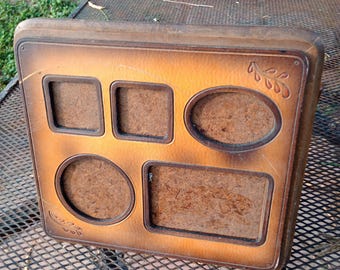 Rustic Leather Multi Photo Frame - Gallery Impressions - 1978.