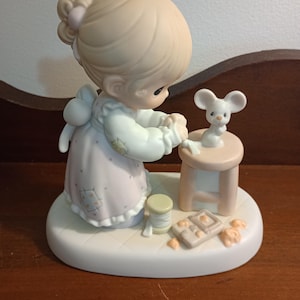Precious Moments Enesco Figurine: Girl with Mouse, Tea Time, or Nurse