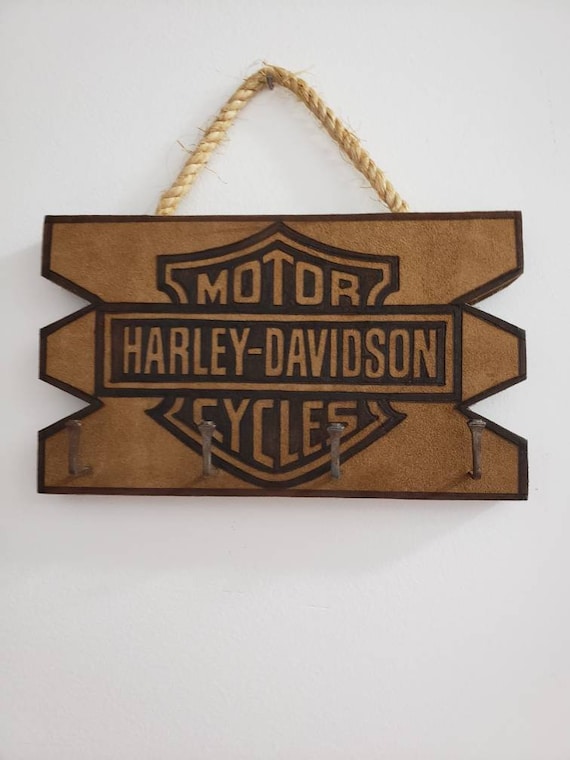 Harley Davidson Wooden Wall Decor Key Chain Holder. Etsy