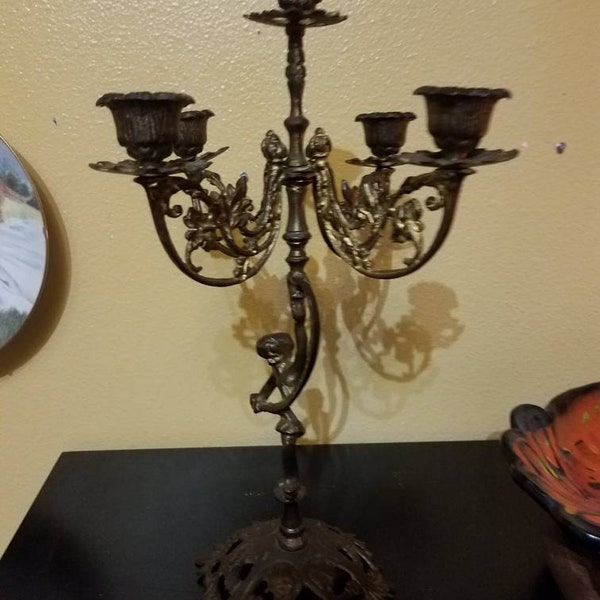 Cast Iron Angel Candle Holder Etsy
