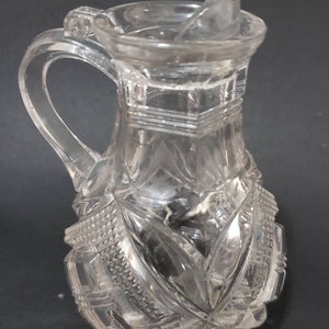 Old Cut glass crystal jar with a double spout