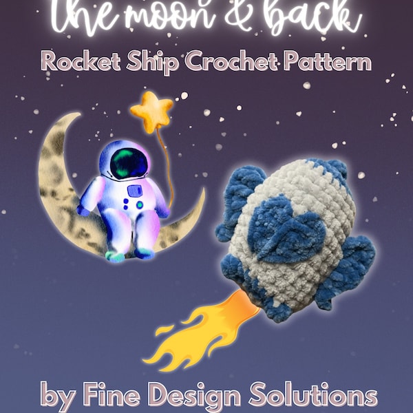 Rocket Ship Crochet pattern with free printable coloring sheet, rocket ship pattern, printer friendly PDF pattern, digital pattern, PDF file