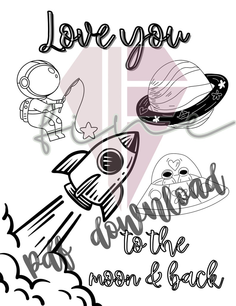 Rocket Ship Crochet Pattern With Free Printable Coloring Sheet, Rocket ...